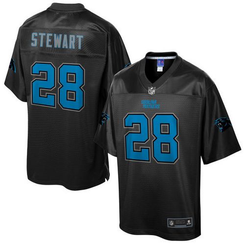 Nike Panthers #28 Jonathan Stewart Black Men's NFL Pro Line Black Reverse Fashion Game Jersey